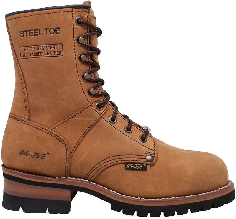 AdTec Men's Logger Steel Toe Work Boots
