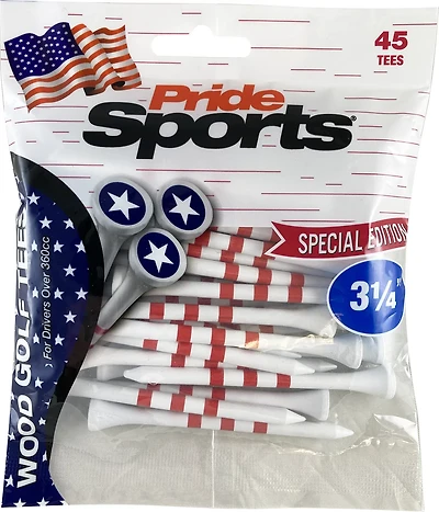 Pride Stars and Stripes Golf Tees 45-Pack