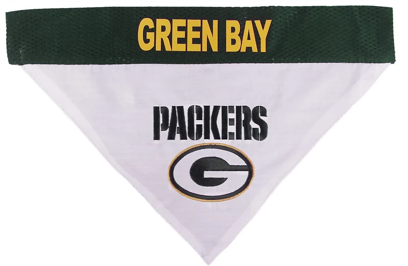 Pets First Green Bay Packers Reversible Dog Bandana
