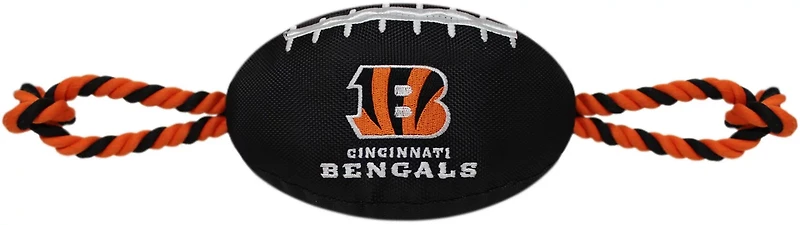 Pets First Cincinnati Bengals Nylon Football Rope Dog Toy