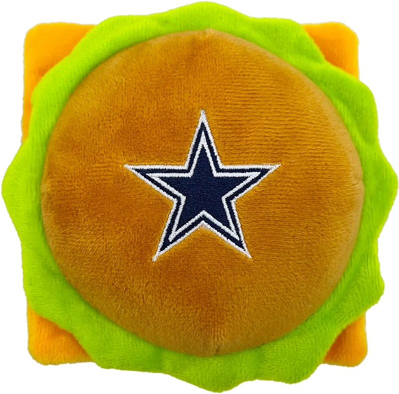 Pets First Dallas Cowboys Hamburger Dog Toy