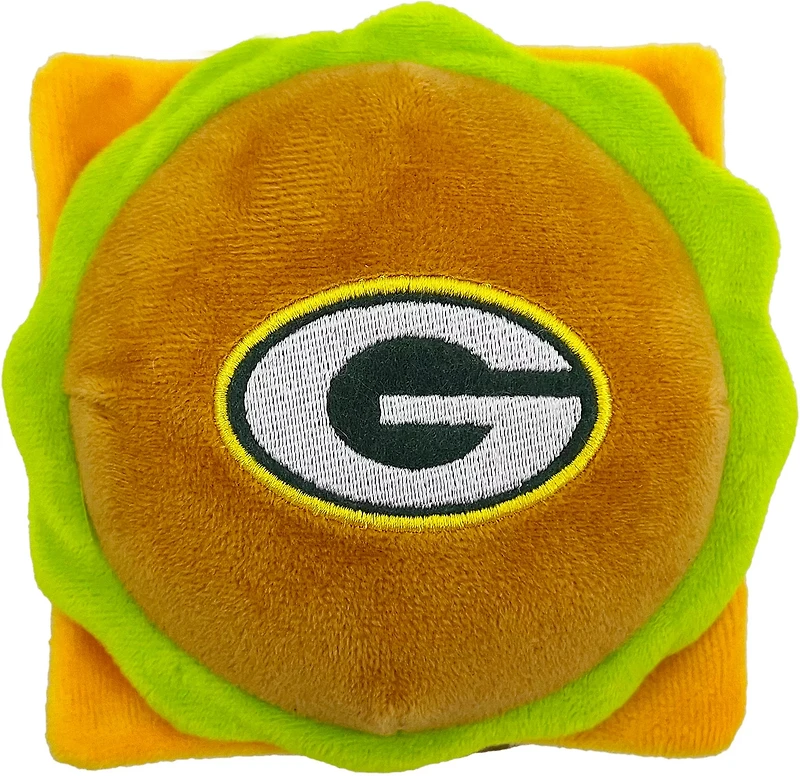 Pets First Green Bay Packers Hamburger Dog Toy