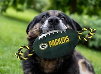 Pets First Green Bay Packers Nylon Football Rope Dog Toy