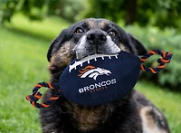 Pets First Denver Broncos Nylon Football Rope Dog Toy