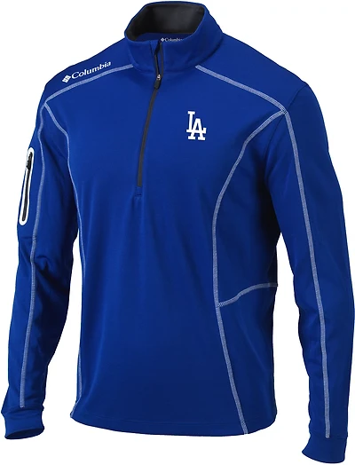 Columbia Sportswear Men's Los Angeles Dodgers Shotgun 1/4 Zip Pullover