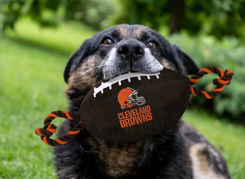 Pets First Cleveland Browns Nylon Football Rope Dog Toy