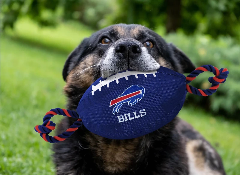 Pets First Buffalo Bills Nylon Football Rope Dog Toy