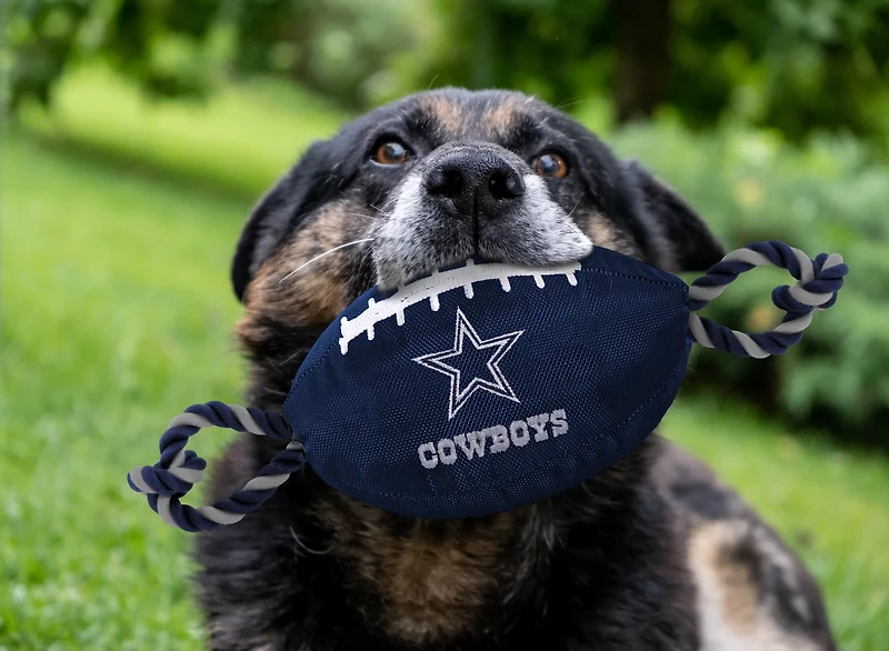Pets First Dallas Cowboys Nylon Football Rope Dog Toy