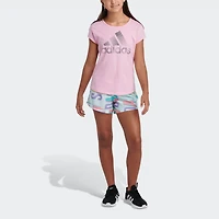 adidas Girls' Allover Print Woven Shorts
