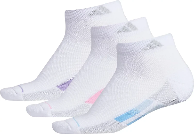 adidas Women's Superlite Stripe III Low Cut Socks 3-Pack