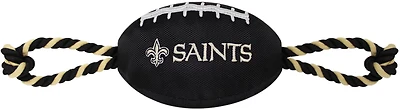 Pets First New Orleans Saints Nylon Football Rope Dog Toy