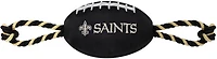 Pets First New Orleans Saints Nylon Football Rope Dog Toy