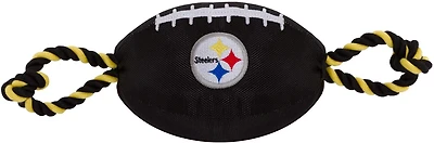 Pets First Pittsburgh Steelers Nylon Football Rope Dog Toy