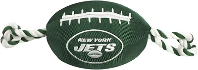 Pets First New York Jets Nylon Football Rope Dog Toy