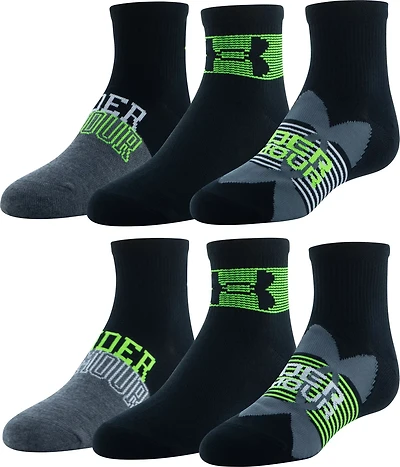 Under Armour Youth Essential Quarter Socks 6-Pack