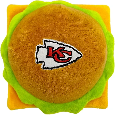 Pets First Kansas City Chiefs Hamburger Dog Toy