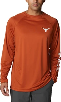 Columbia Sportswear Men's University of Texas PFG Terminal Tackle Big Long Sleeve T-shirt