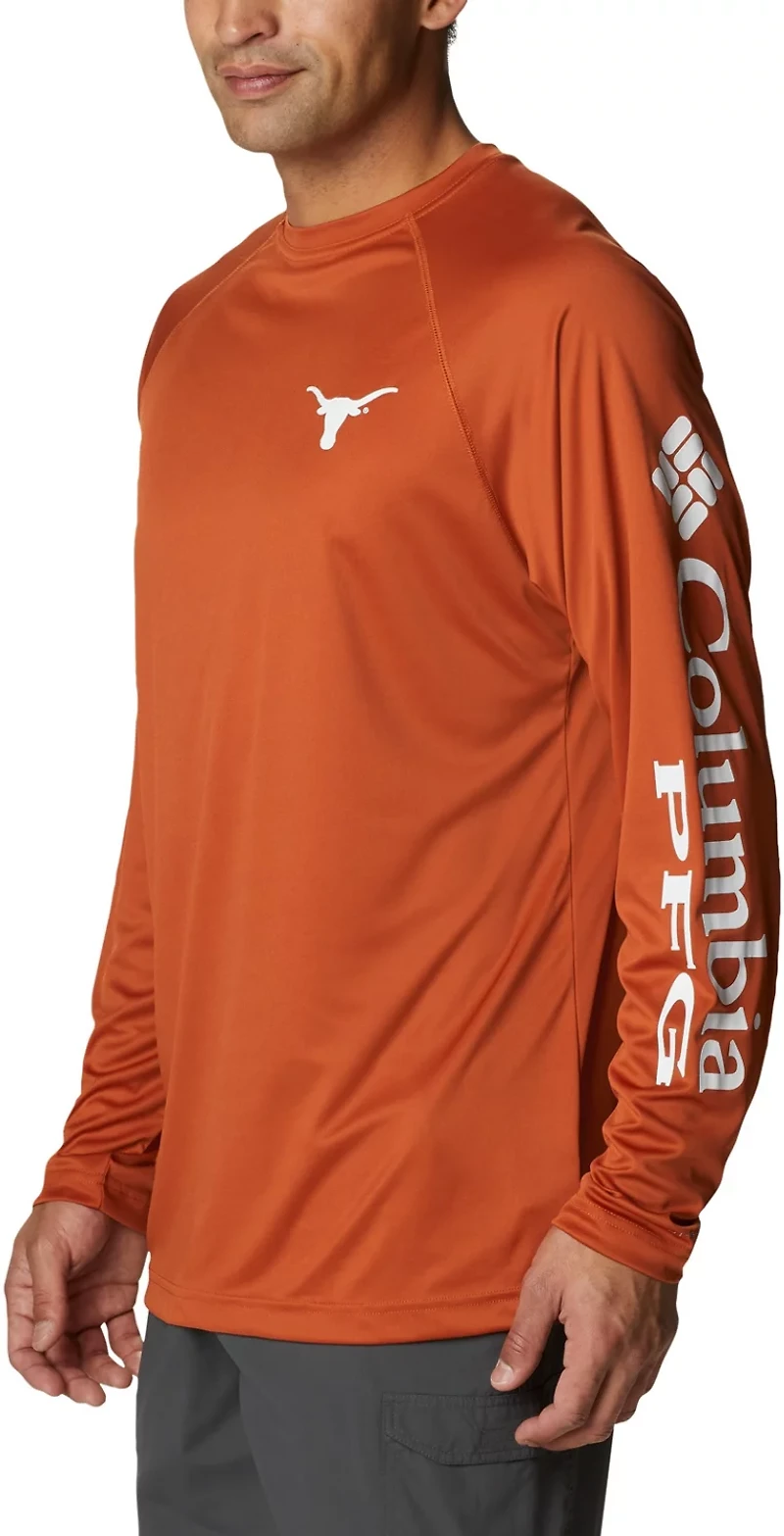 Columbia Sportswear Men's University of Texas PFG Terminal Tackle Big Long Sleeve T-shirt