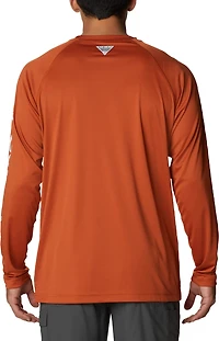 Columbia Sportswear Men's University of Texas PFG Terminal Tackle Big Long Sleeve T-shirt