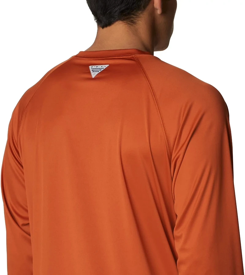 Columbia Sportswear Men's University of Texas PFG Terminal Tackle Big Long Sleeve T-shirt