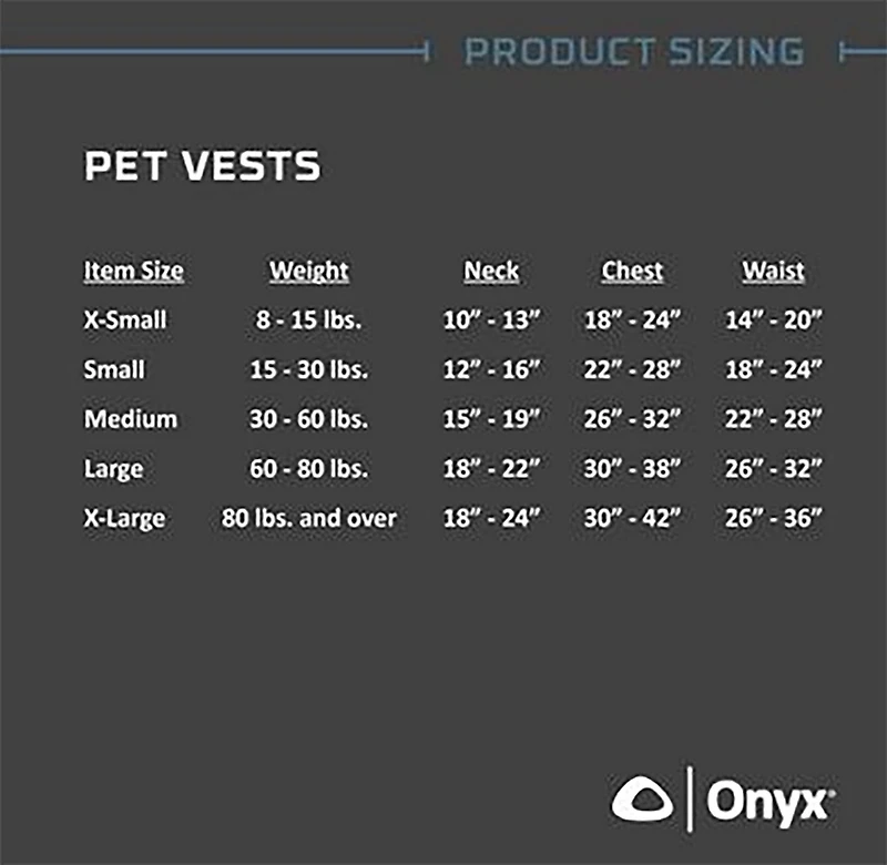 Onyx Outdoor Nylon Pet Vest
