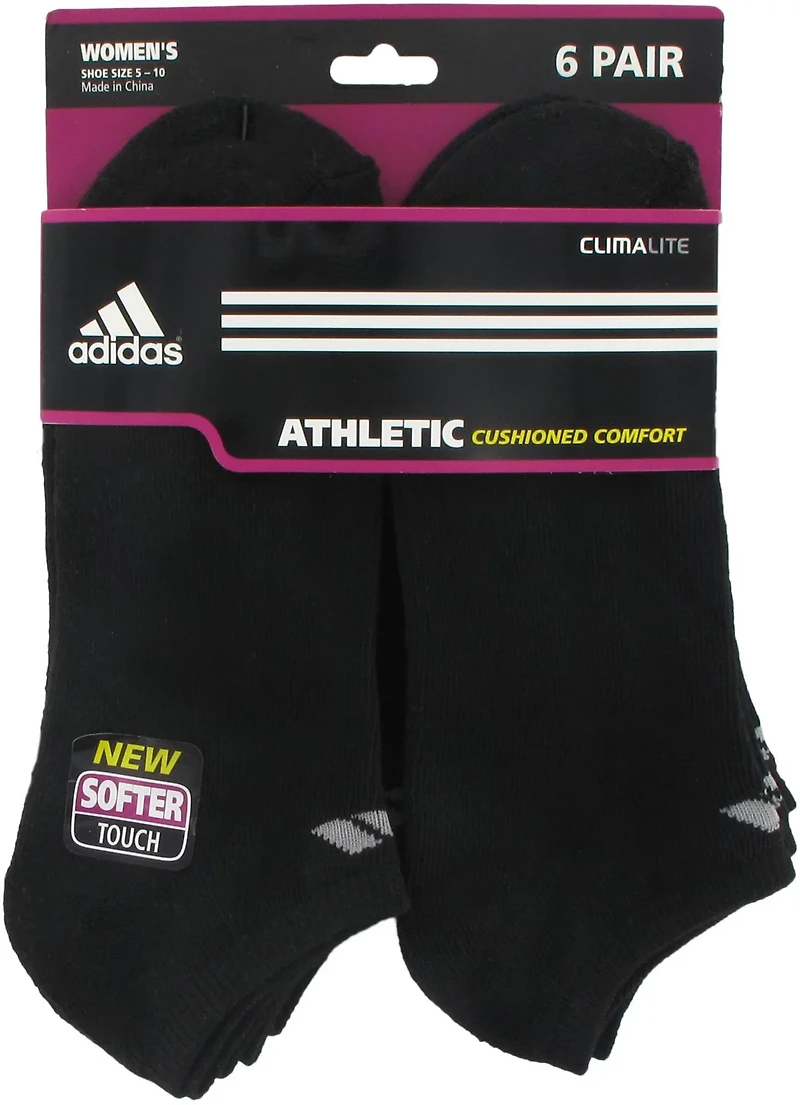 adidas Women's No-Show Socks 6 Pack