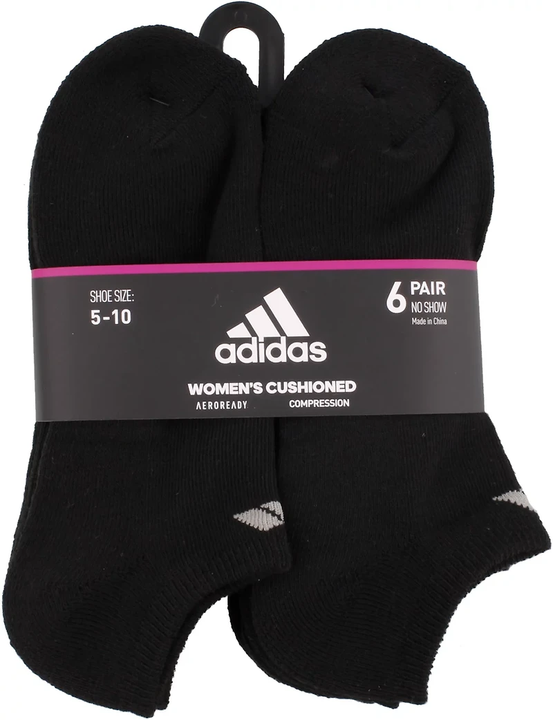 adidas Women's No-Show Socks 6 Pack