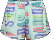 adidas Girls' Allover Print Woven Shorts