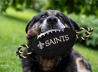 Pets First New Orleans Saints Nylon Football Rope Dog Toy