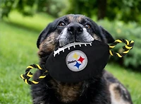 Pets First Pittsburgh Steelers Nylon Football Rope Dog Toy