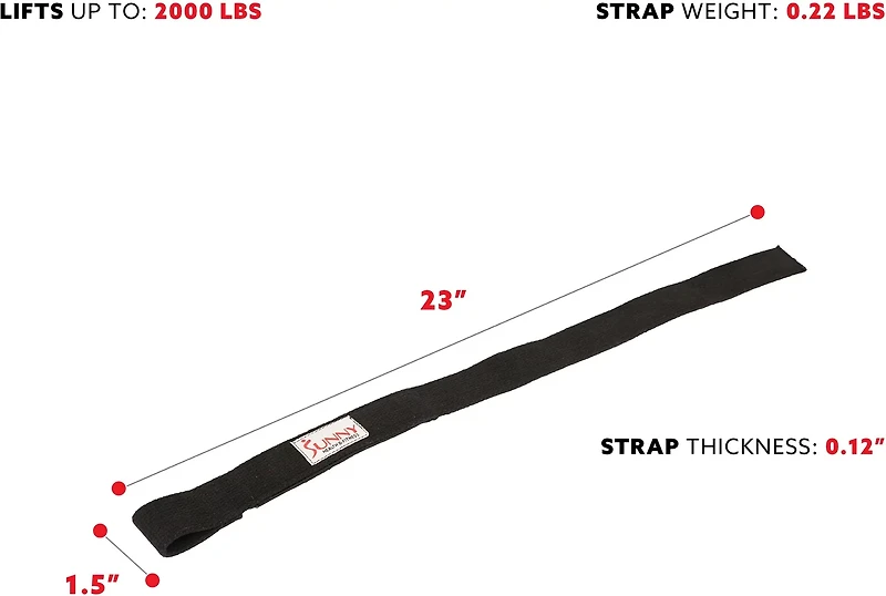 Sunny Health & Fitness Padding Lifting Straps