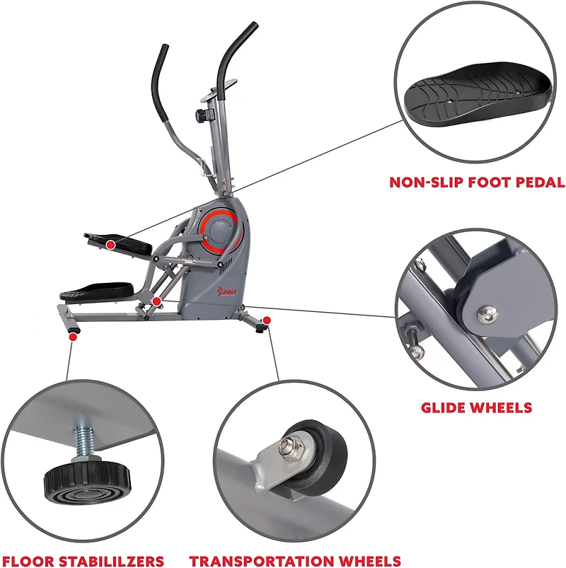 Sunny Health & Fitness Performance Cardio Climber Elliptical Trainer
