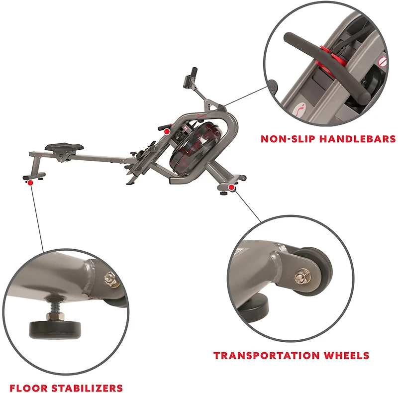 Sunny Health & Fitness Phantom Hydro Water Rowing Machine