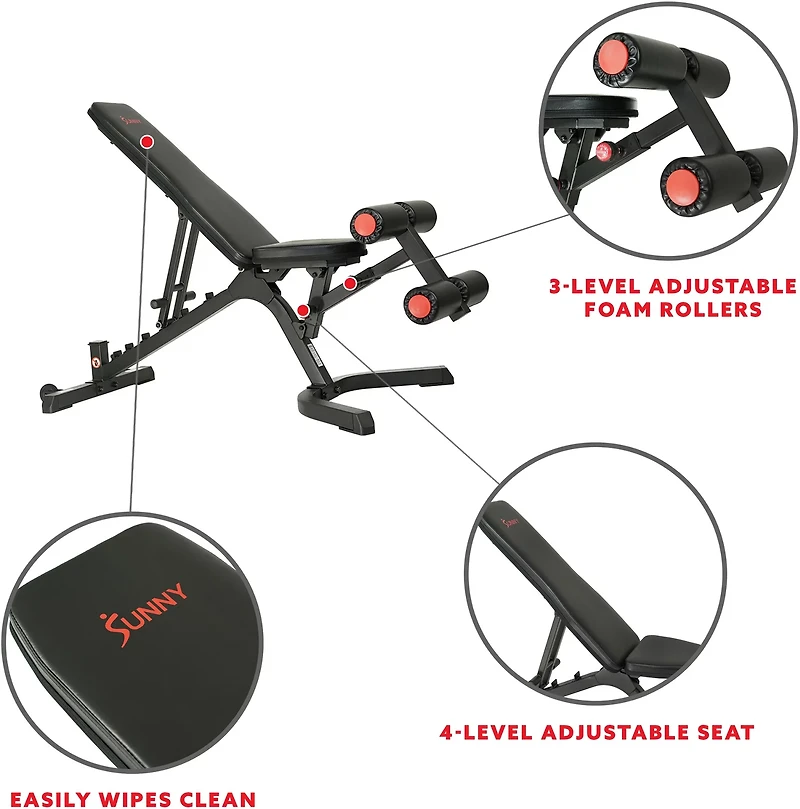 Sunny Health & Fitness Utility Weight Bench