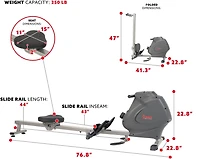 Sunny Health & Fitness Multifunction SPM Magnetic Rowing Machine
