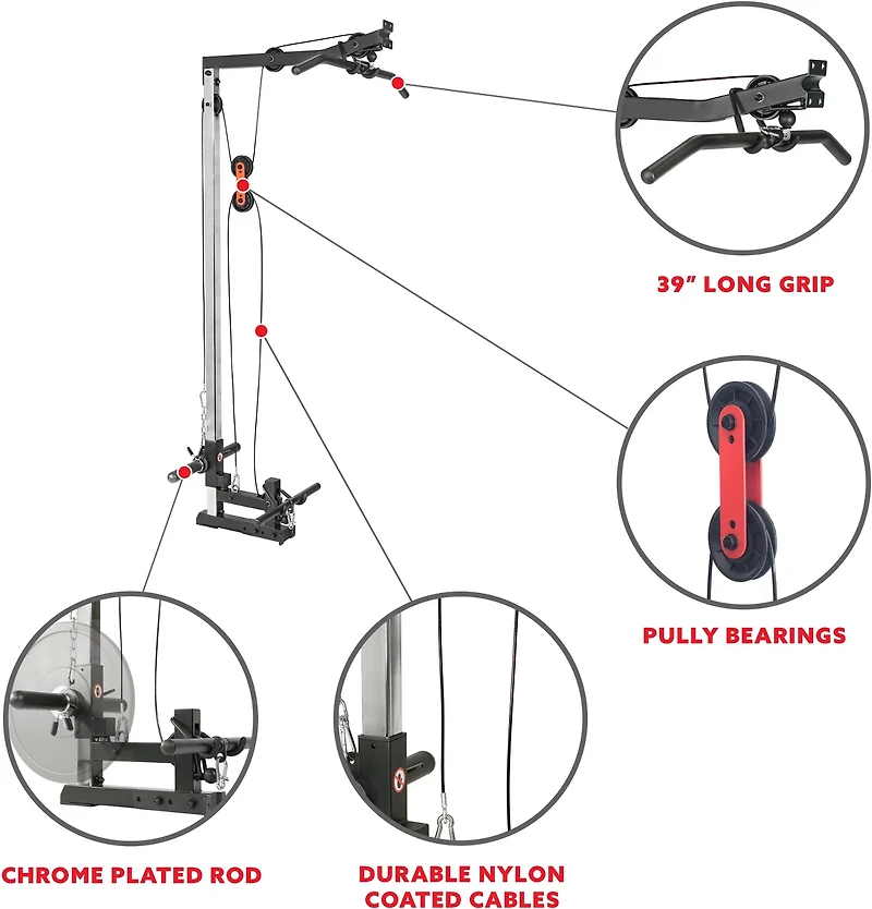Sunny Health & Fitness Lat Pulldown Pulley System