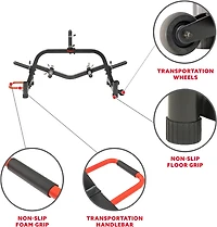 Sunny Health & Fitness Multi-Weight Plate and Barbell Rack