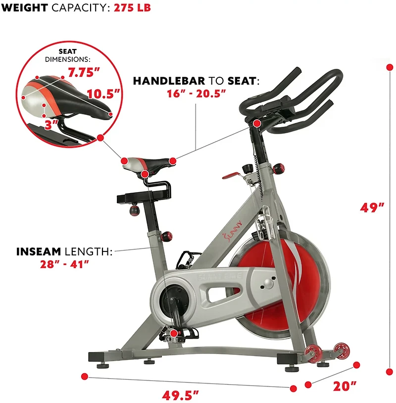 Sunny Health & Fitness Pro II Indoor Cycling Bike