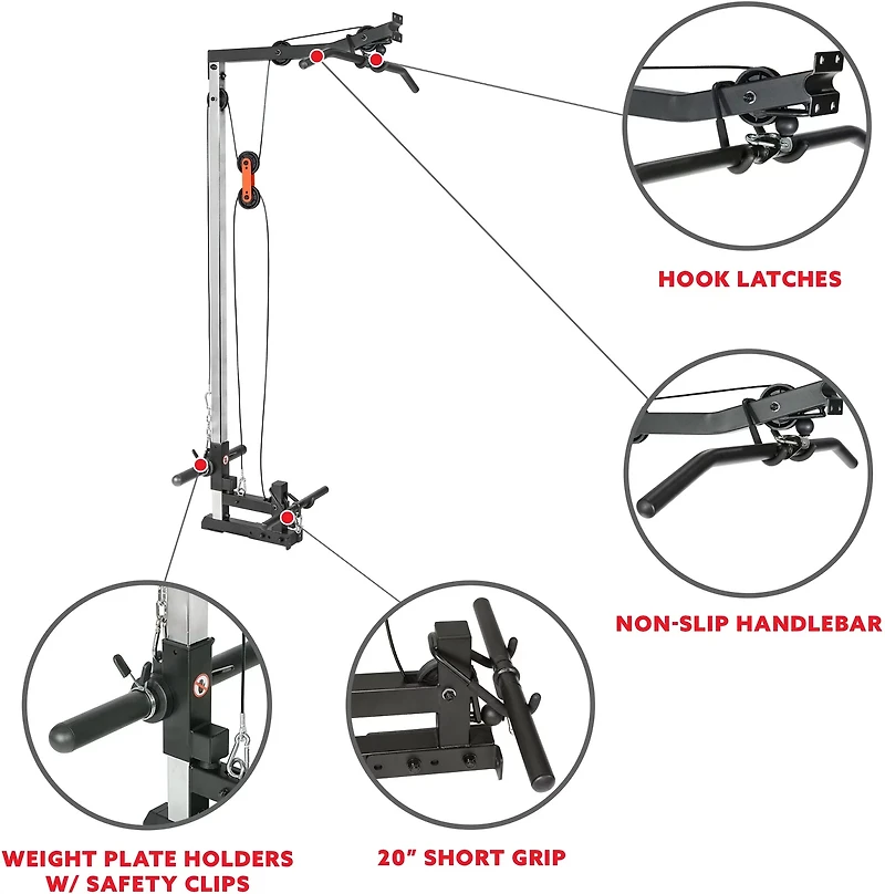 Sunny Health & Fitness Lat Pulldown Pulley System
