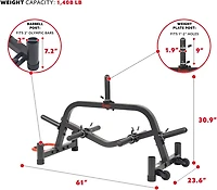 Sunny Health & Fitness Multi-Weight Plate and Barbell Rack