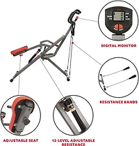 Sunny Health & Fitness Row-N-Ride Pro Squat Assist Trainer