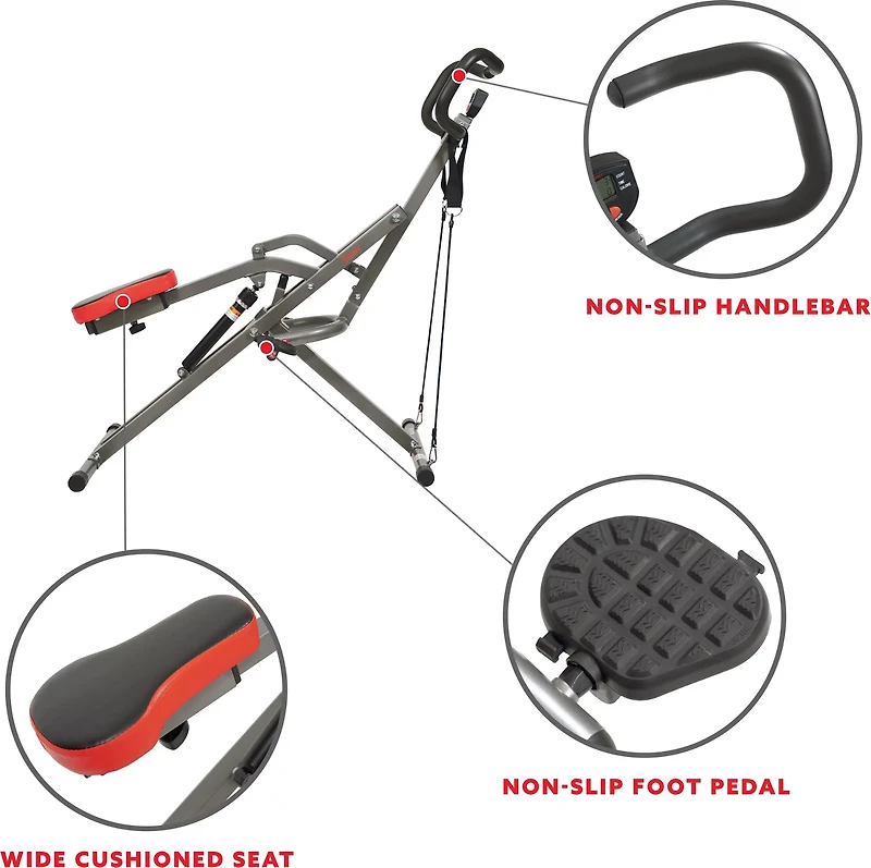 Sunny Health & Fitness Row-N-Ride Pro Squat Assist Trainer