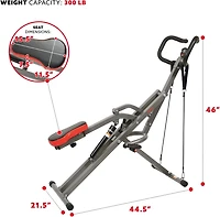 Sunny Health & Fitness Row-N-Ride Pro Squat Assist Trainer