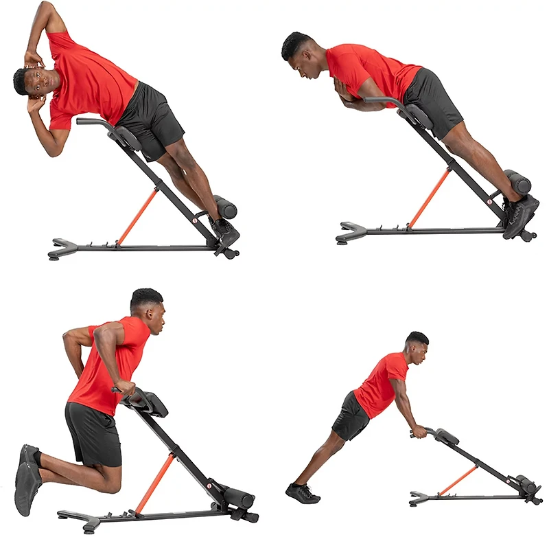 Sunny Health & Fitness Hyperextension Roman Chair with Dip Station