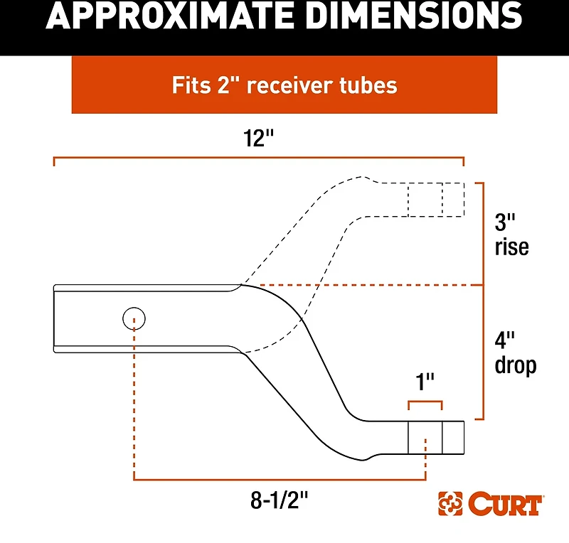 CURT 45361 Aluminum Ball Mount