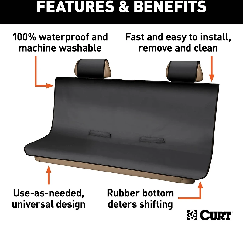 CURT 18521 Seat Defender XL Truck Bench Cover