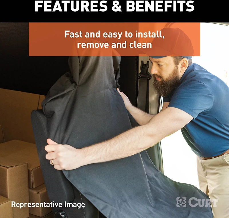 CURT 18521 Seat Defender XL Truck Bench Cover