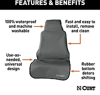 CURT 18502 Seat Defender Bucket Seat Cover