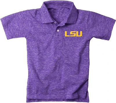 Wes and Willy Louisiana State University Cloudy Yarn Polo Shirt
