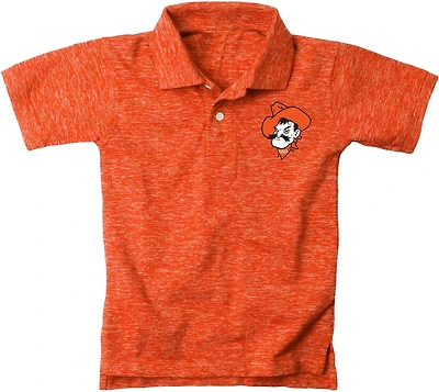 Wes and Willy Oklahoma State University Cloudy Yarn Polo Shirt
